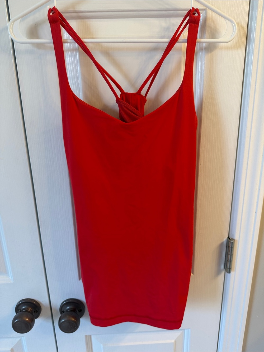 lululemon athletica Bright Red Athletic Shorts with Reflective Logo